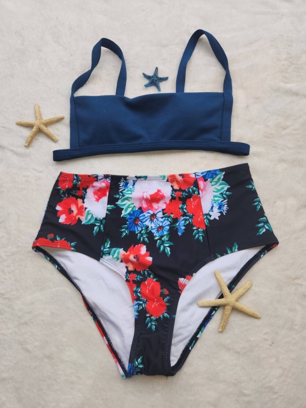 S Women's 2pc Floral Bikini Top Bathing Suit Swimwear Beach Pool Sexy